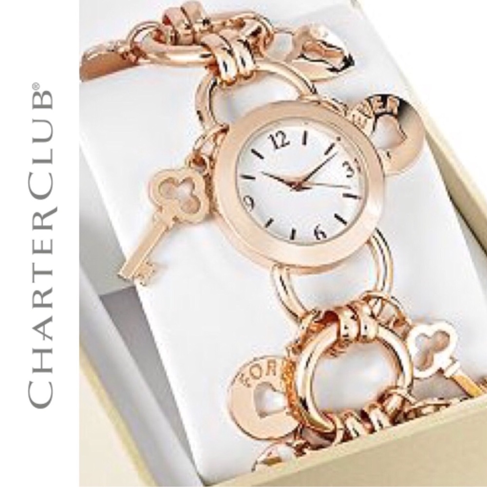 🆕⌚️ Charm Bracelet Watch ROSE GOLD 23mm